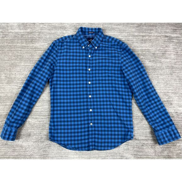 American Eagle Shirt Mens Small Blue Check‎ Seriously Soft Flannel Outfitters - Picture 1 of 12